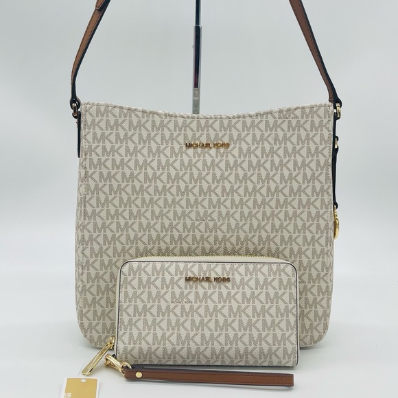 Michael Kors Large Messenger Crossbody Bag & Phone Case Wallet Wristlet - Picture 1 of 12